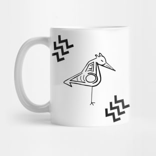 Abstract Heron Mug